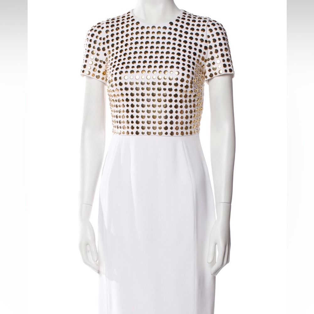 Runway Burberry Prorsum White Studded Dress - Picture 2 of 5